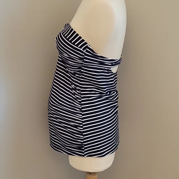 A Pea in The Pod straplesss striped swim top womens size L - Picture 3 of 4